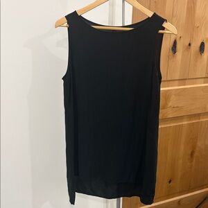 Eileen Fisher Georgette Silk Ballet Neck Tank. Size Small